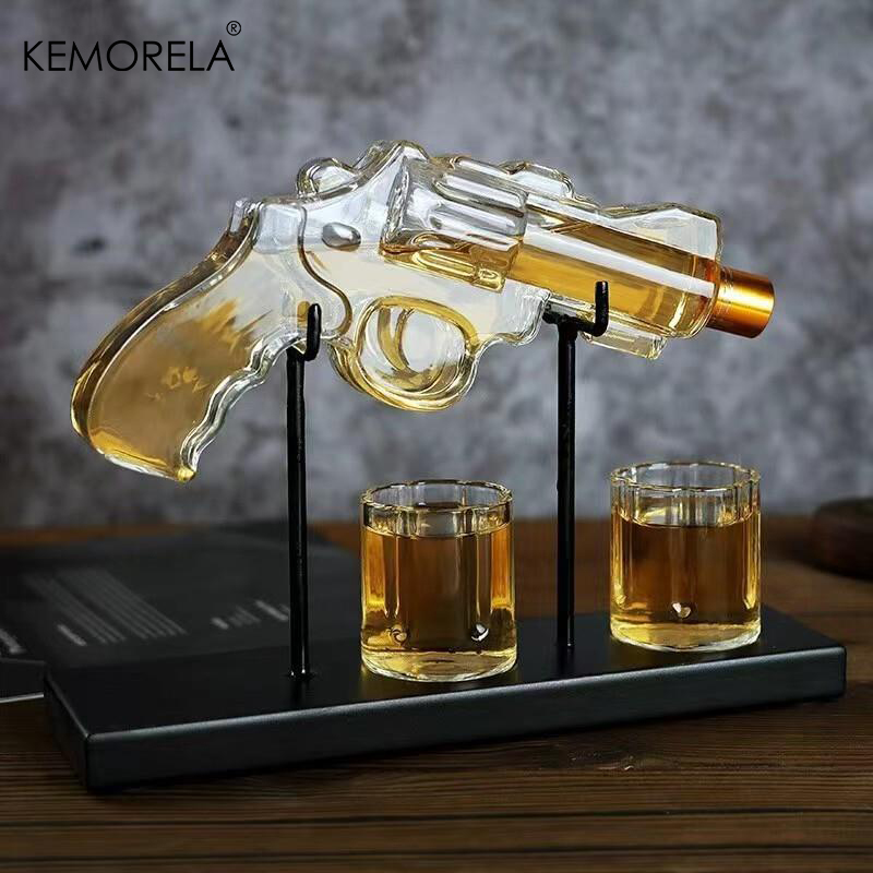 Glass Container Set - KEMORELA- decantador de vidrio Revolver, juego