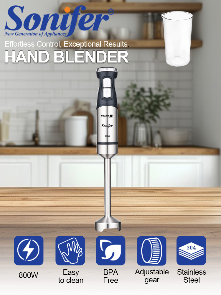 Meal Prep Smoothies - Batidora de Mano Sonifer SF-8171S 800W,