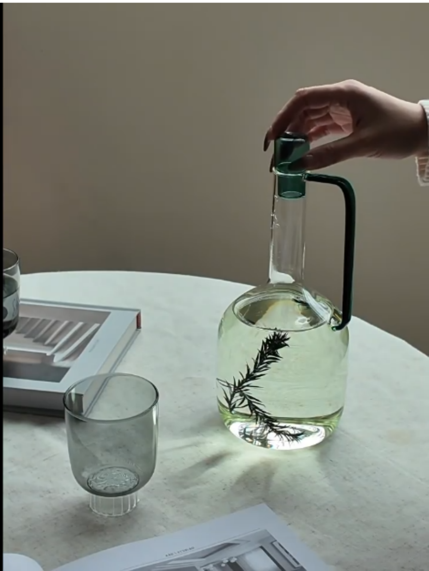 Glass Container Set - Hervidor fresco de vidrio resistente al