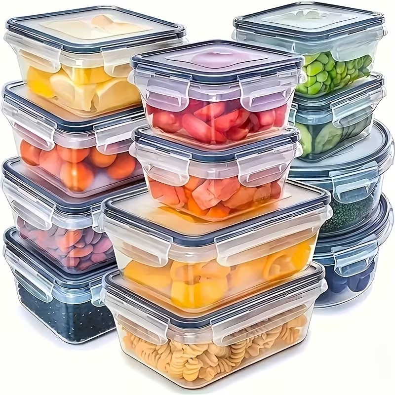 Glass Container Set - Juego de 4 Recipientes Transparentes para