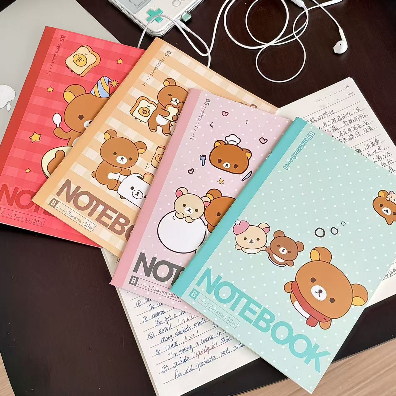 Meal Prep Notebook - Cuaderno Kawaii Rilakkuma con diseño de