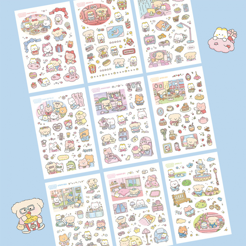 Meal Prep Notebook - Pegatinas de oso de animales de