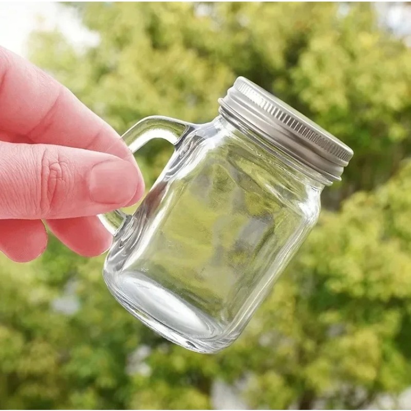 Meal Prep Juice Bottles - Botellas dispensadoras de vidrio portátiles con