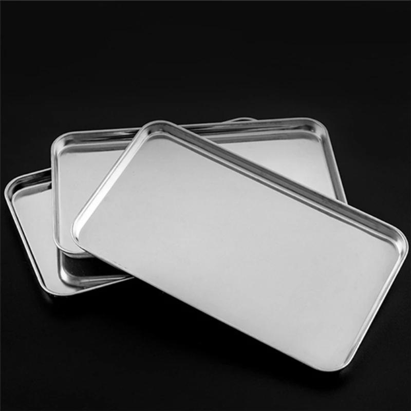 Meal Prep Organizer - Bandeja Rectangular de Acero Inoxidable, Bandeja