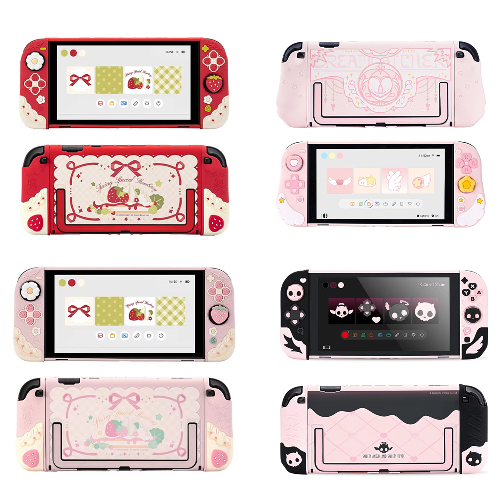 Strawberry Huller - Funda Protectora GeekShare Compatible con Switch