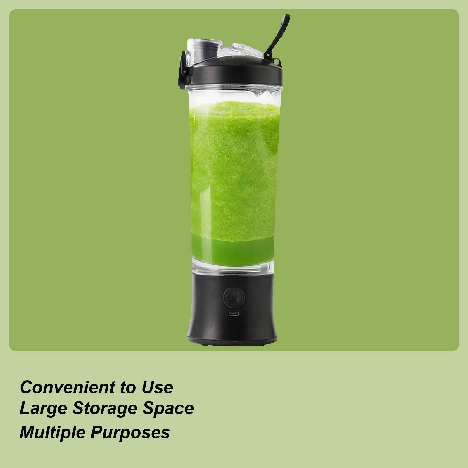 Meal Prep Smoothies - Licuadora portátil para batidos, batidora eléctrica