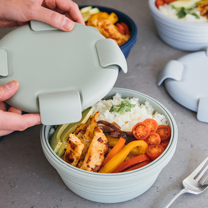 Meal Prep Cold Lunches - Bayzon Cuenco plegable Cuenco de silicona