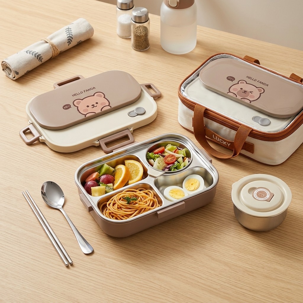 Meal Prep Plan - Lonchera Hermética de Acero Inoxidable 304