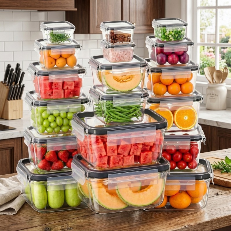 Juego de 18 recipientes de vid - Meal Prep Glass Containers With Lids reseña y precio