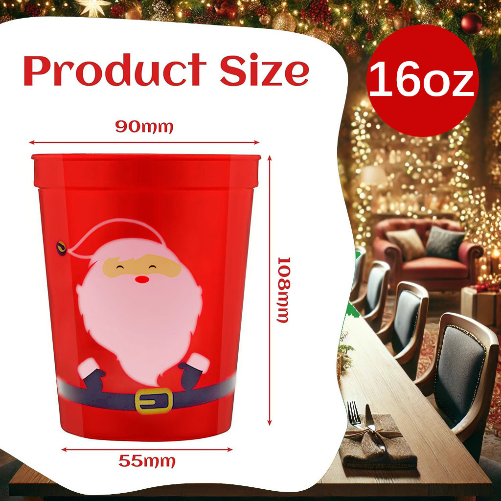 Taza de Feliz Navidad de 16 oz - Meal Prep Juice Bottles reseña y precio