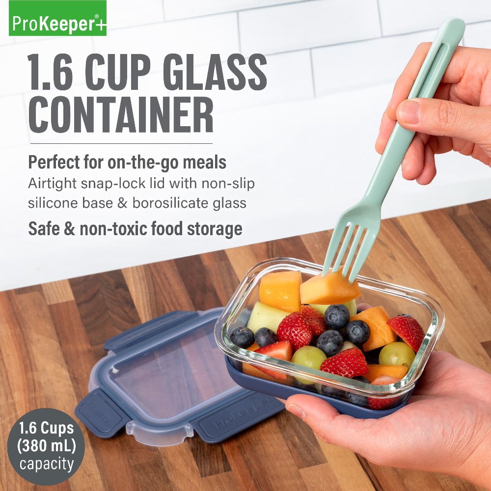 Paquete de 2 recipientes de vi - Meal Prep Glass Containers With Lids reseña y precio