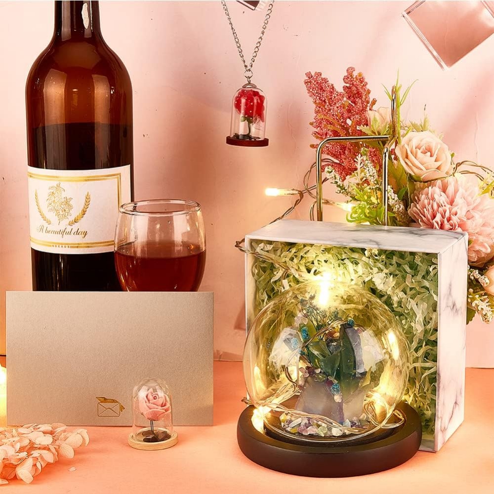10 juegos Mini flor eterna cúp - Glass Container Set reseña y precio