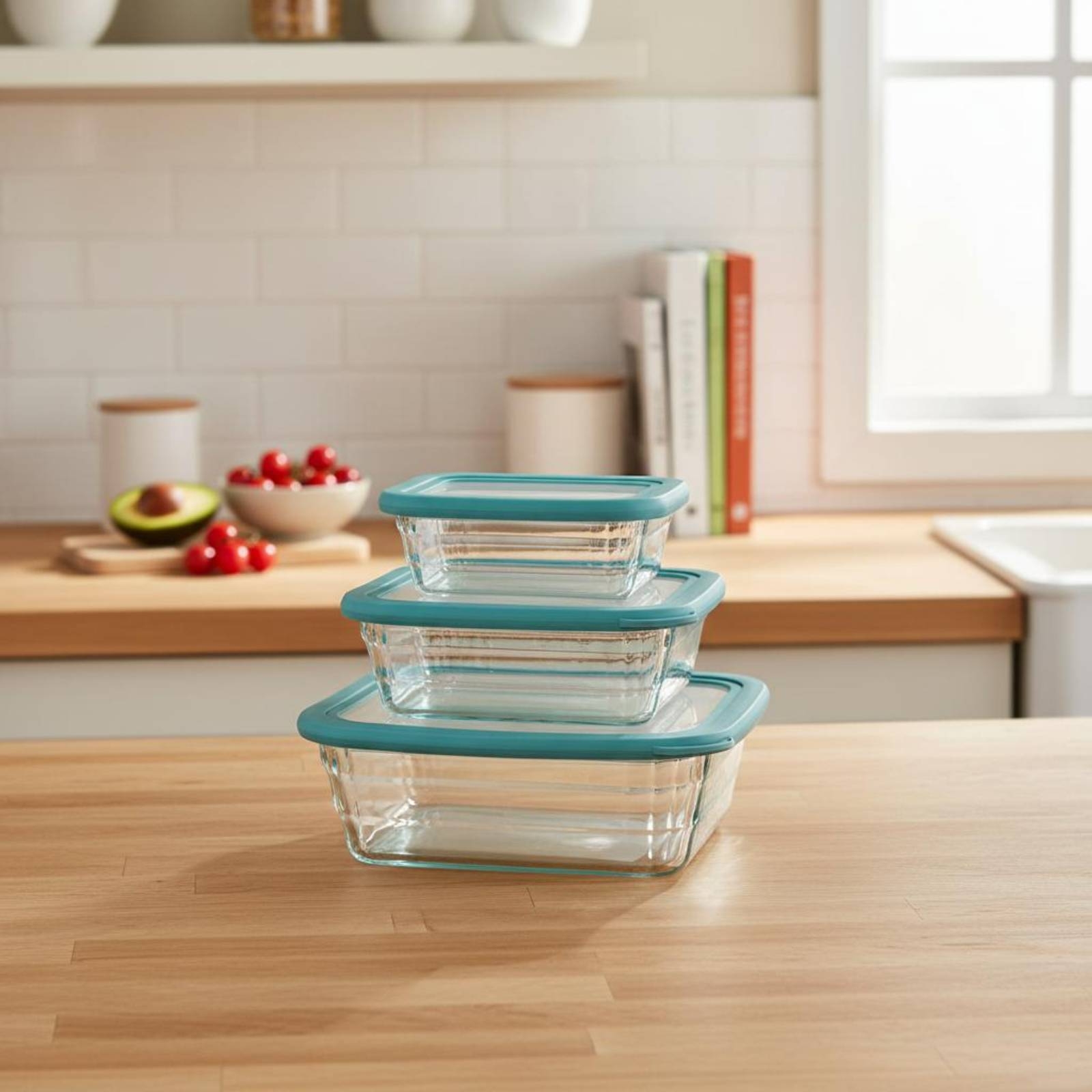 Juego de 3 Recipientes de Vidr - Meal Prep Glass Containers With Lids reseña y precio