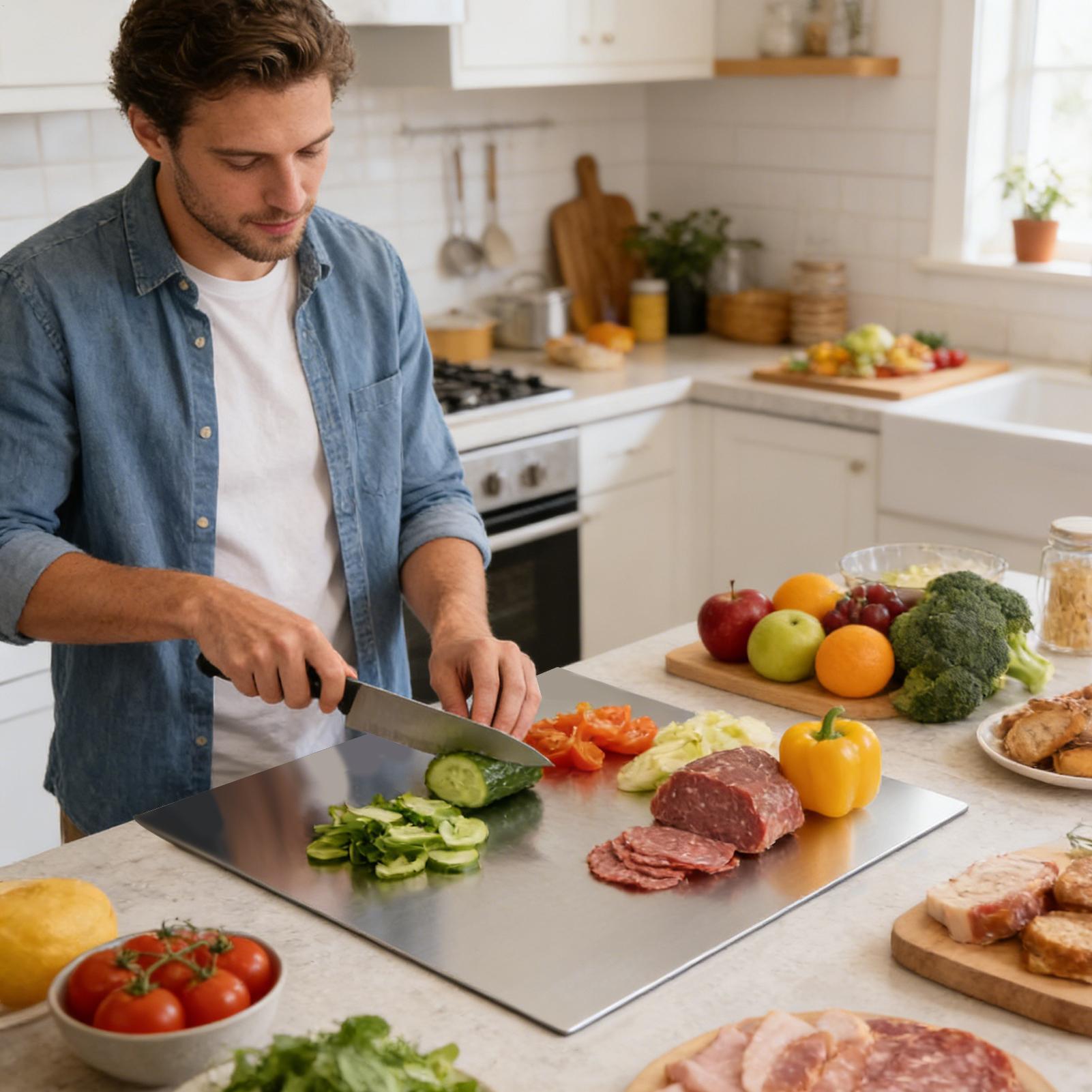 Tabla de Cortar de Acero Inoxi - Meal Prep For Cutting reseña y precio