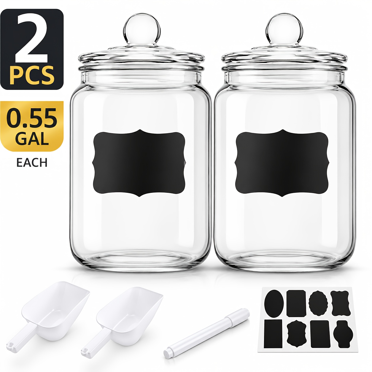 2 tarros de vidrio para despen - Glass Container Set reseña y precio