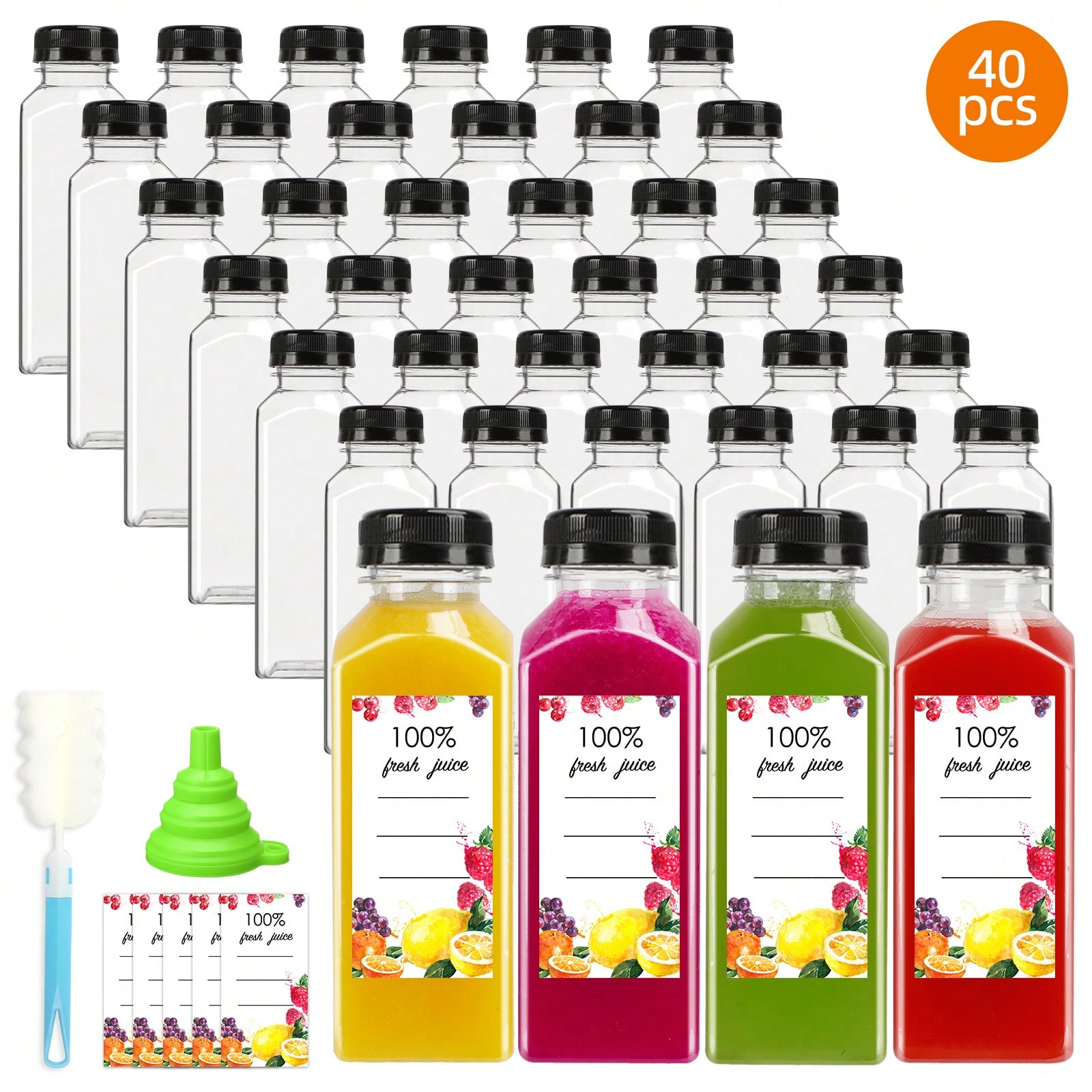 Botellas de Plástico Modernas  - Meal Prep Juice Bottles reseña y precio