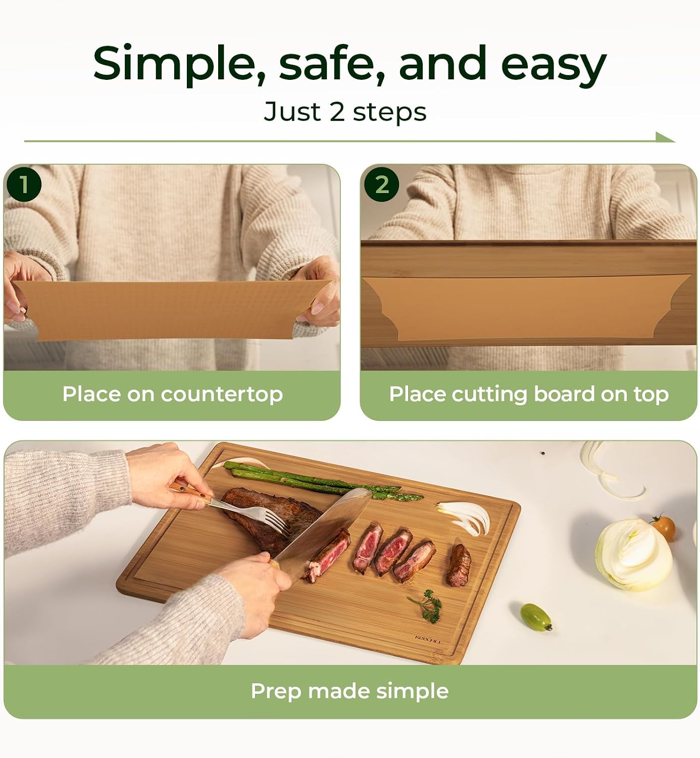 Tabla de cortar de bambú Keech - Meal Prep Format reseña y precio