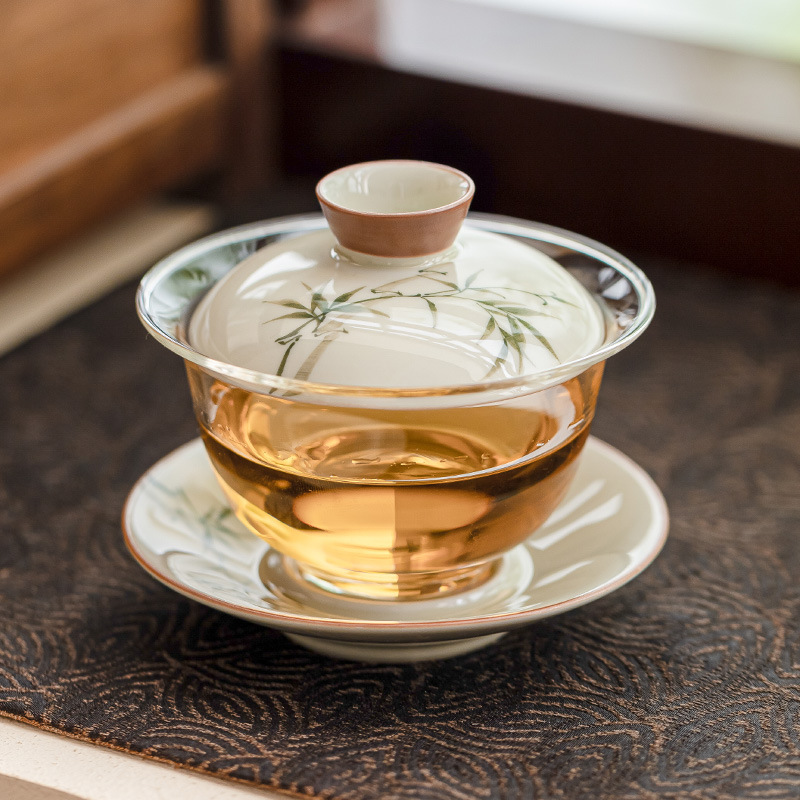 Gaiwan de bambú pintado a mano - Glass Container Set reseña y precio