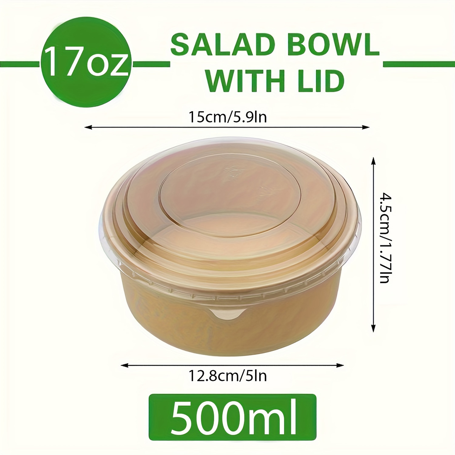 Paquete de 17 Oz/500Ml, 25/50  - Meal Prep Plan reseña y precio