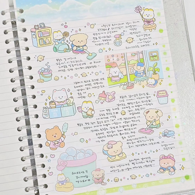 Pegatinas de oso de animales d - Meal Prep Notebook reseña y precio