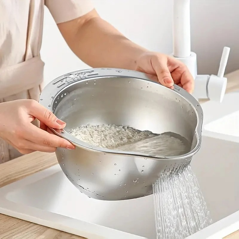 Colador de Acero Inoxidable An - Meal Prep Plan reseña y precio