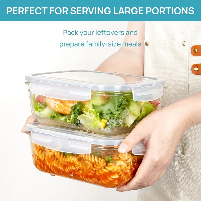 Juego de 18 recipientes de vid - Meal Prep Glass Containers With Lids reseña y precio