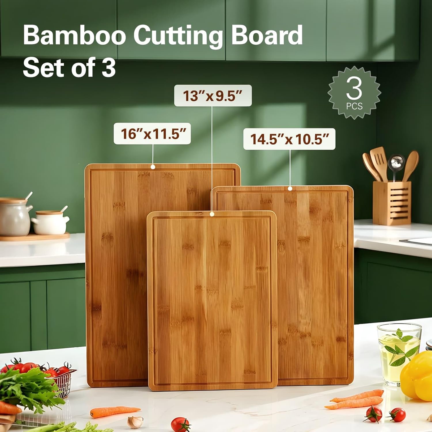 Tablas de cortar de bambú para - Meal Prep For Cutting reseña y precio