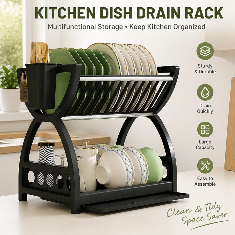 Escurridor de Platos de 2 Nive - Meal Prep Organizer reseña y precio