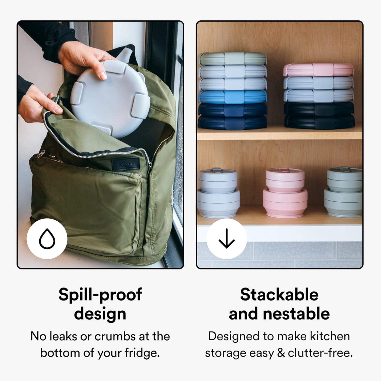 Bayzon Cuenco plegable Cuenco  - Meal Prep Cold Lunches reseña y precio