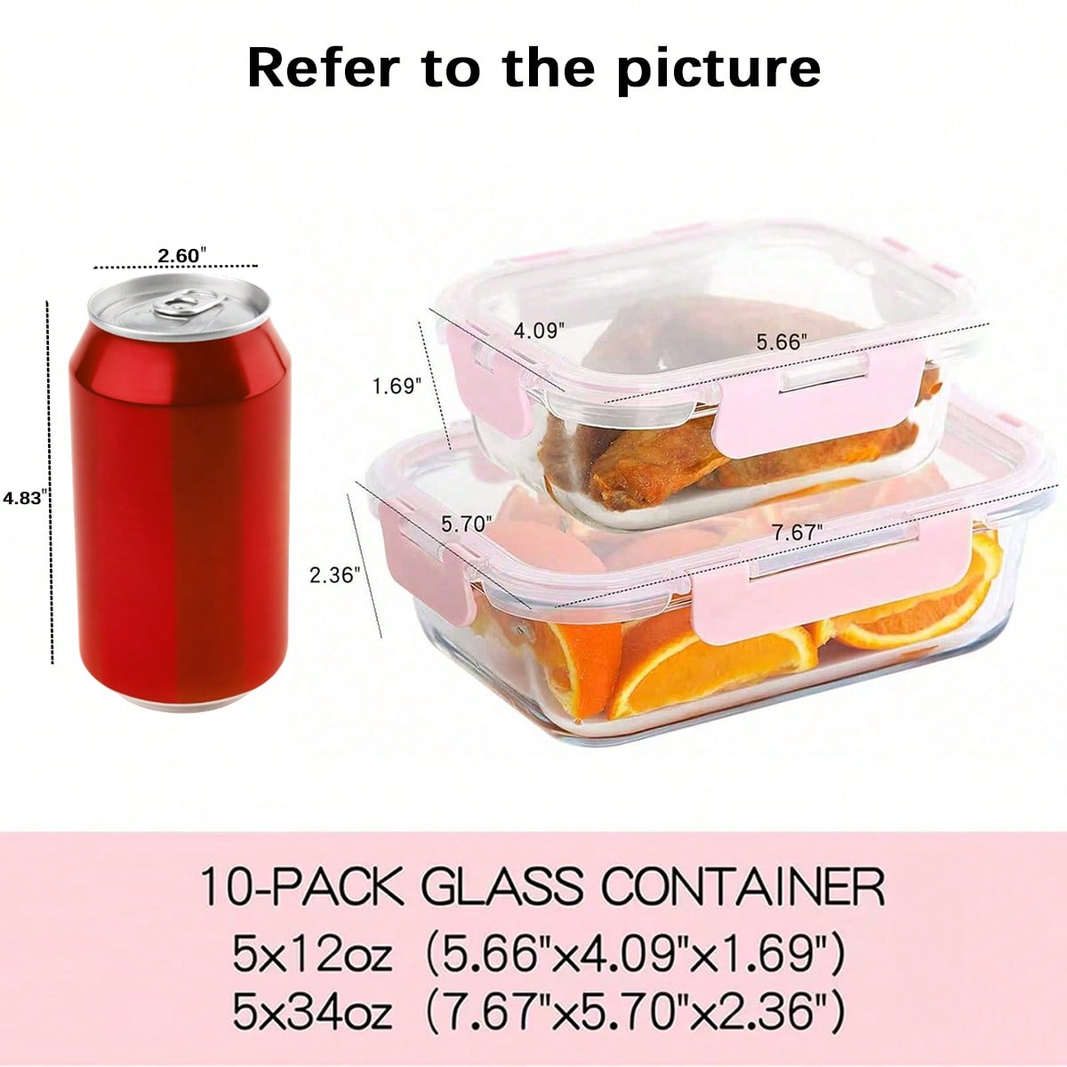 Paquete de 10 Recipientes de V - Meal Prep Glass Containers With Lids reseña y precio